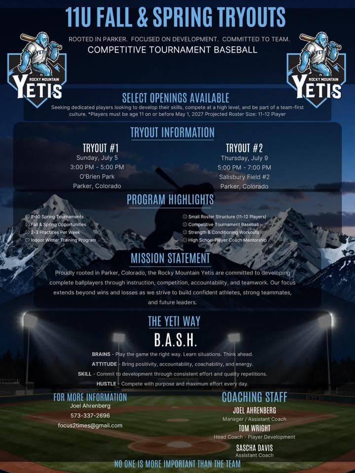 Tryout flyer