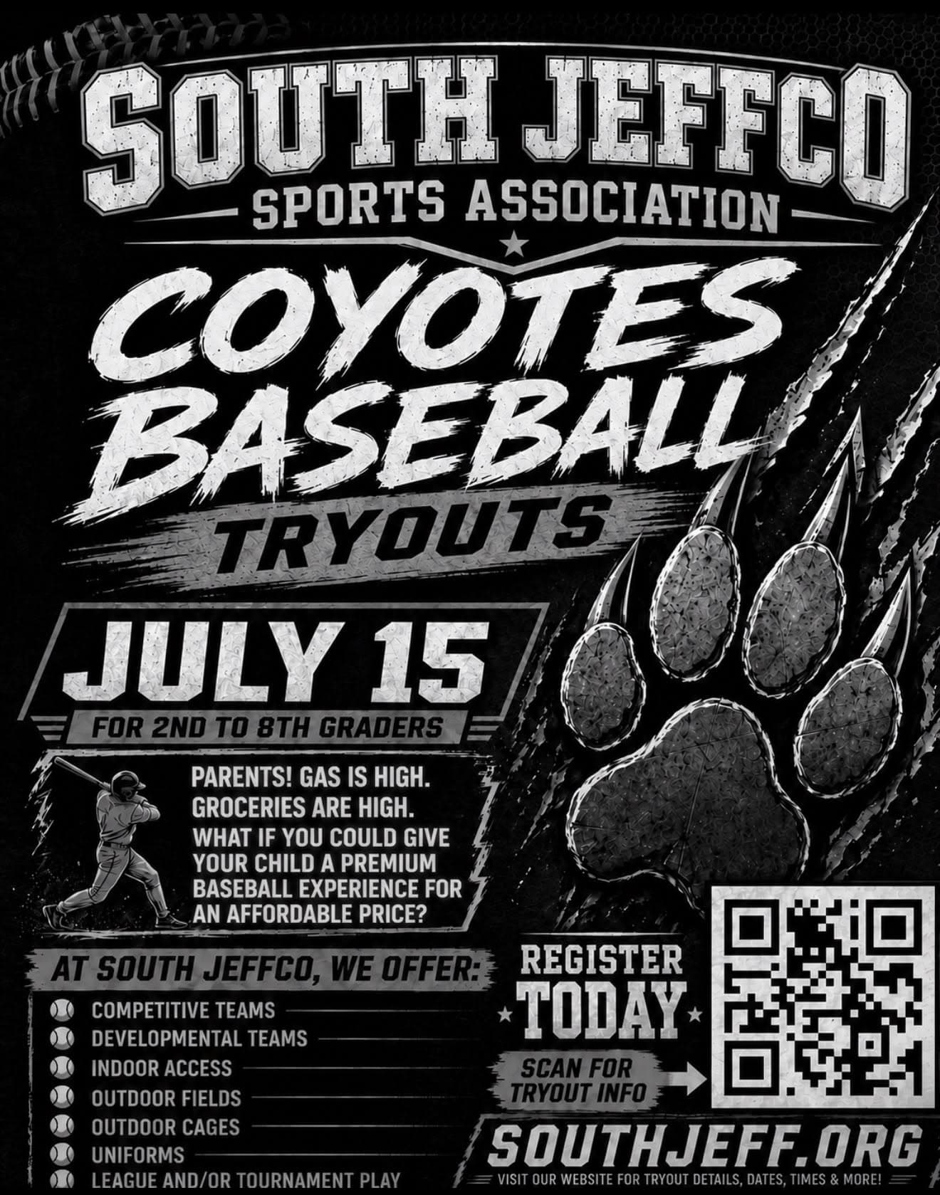 Tryout flyer