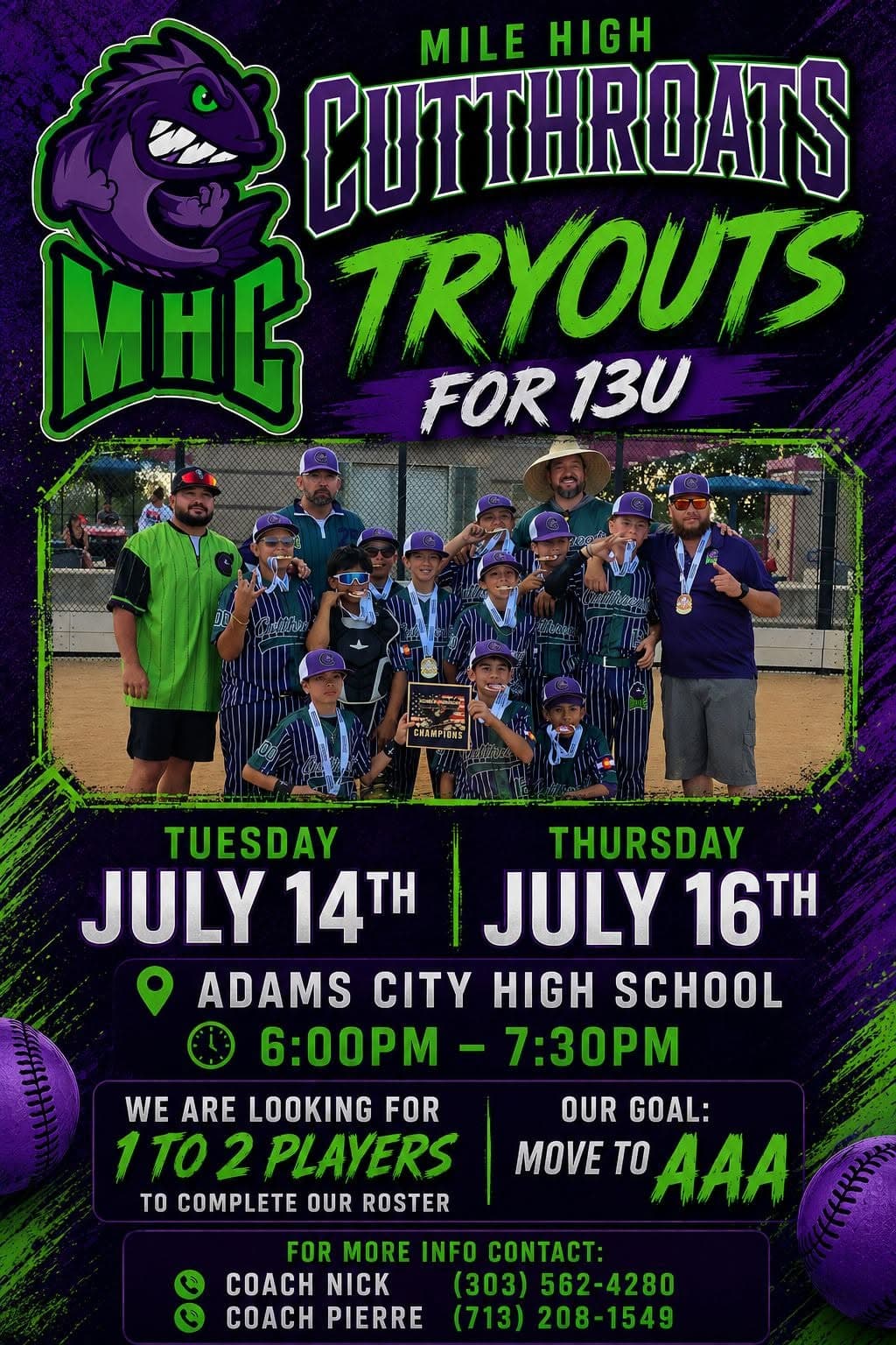 Tryout flyer
