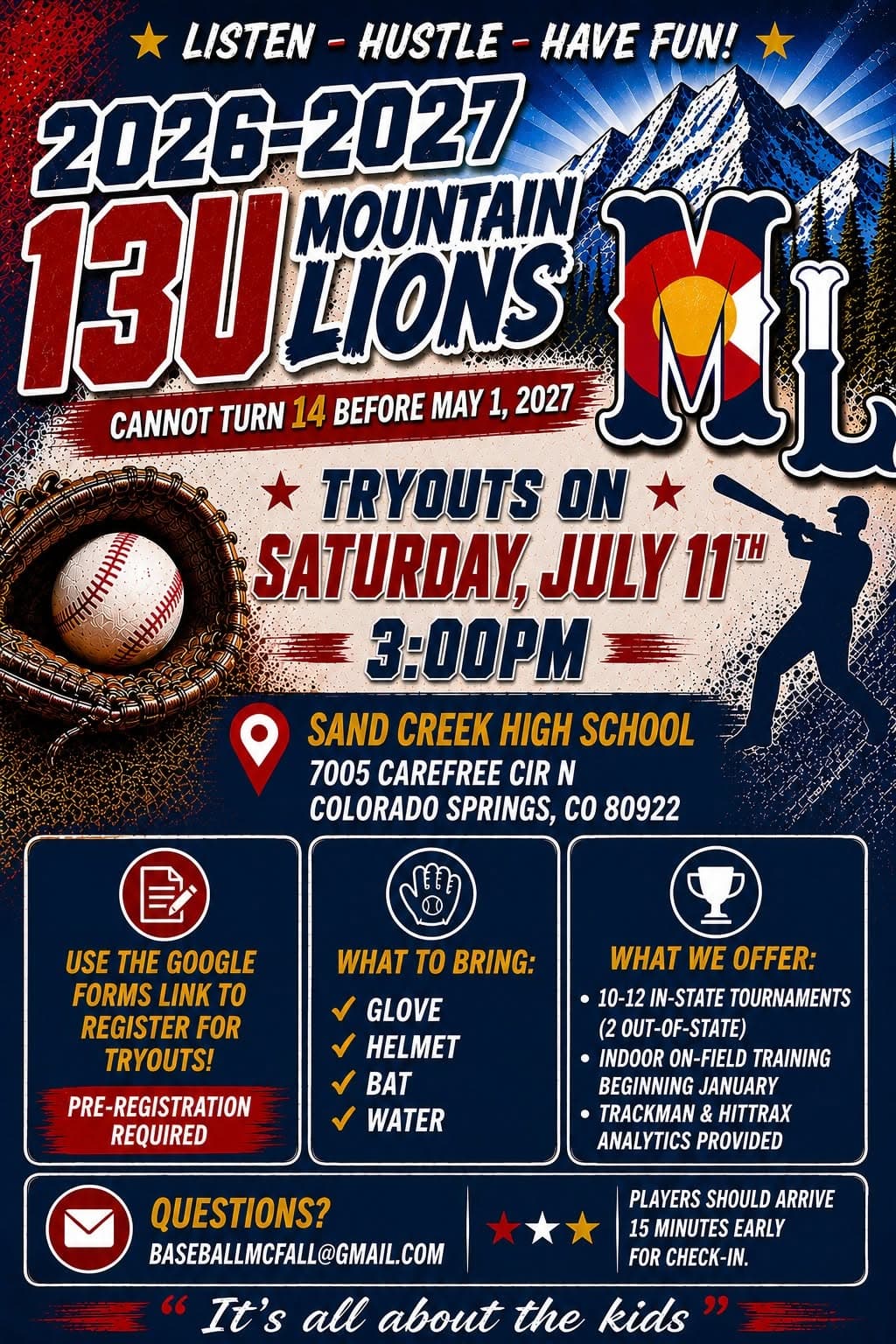 Tryout flyer
